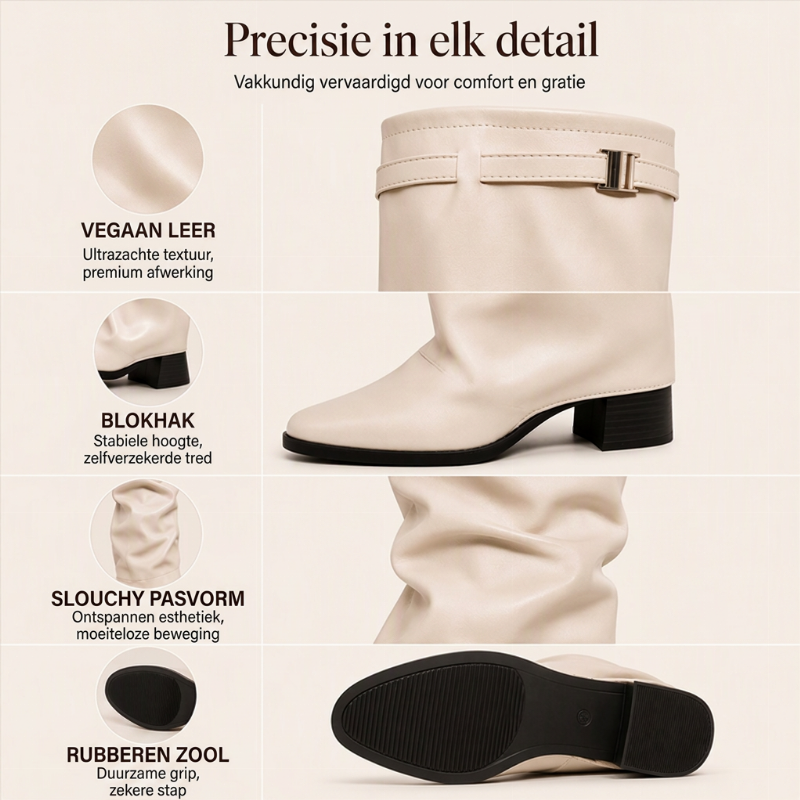 🔥Gratis verzending✈️Dames Chique Slouchy Kniehoge Laarzen