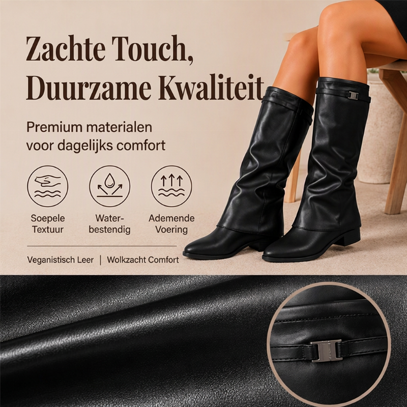 🔥Gratis verzending✈️Dames Chique Slouchy Kniehoge Laarzen