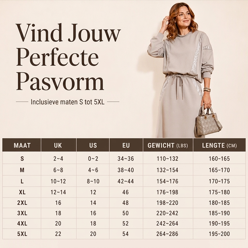 🔥Gratis verzending✈️Tweedelige set voor dames: langermig topje en midirok met trekkoord