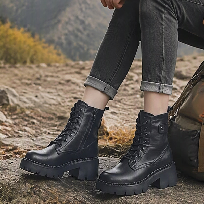 🔥Gratis verzending✈️Dames Retro Platform Martin Laarzen