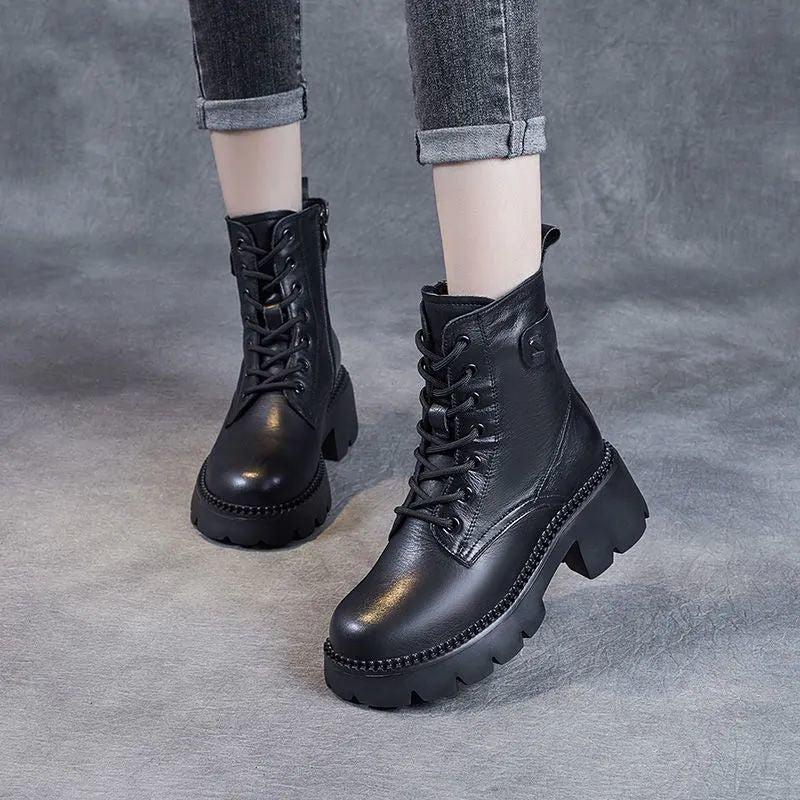 🔥Gratis verzending✈️Dames Retro Platform Martin Laarzen