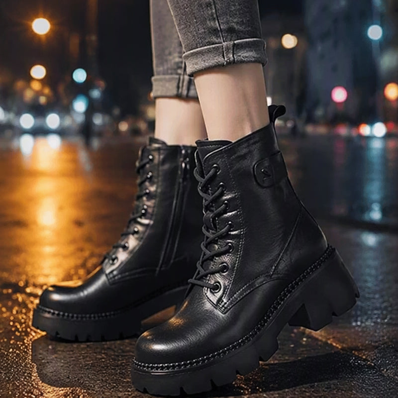 🔥Gratis verzending✈️Dames Retro Platform Martin Laarzen
