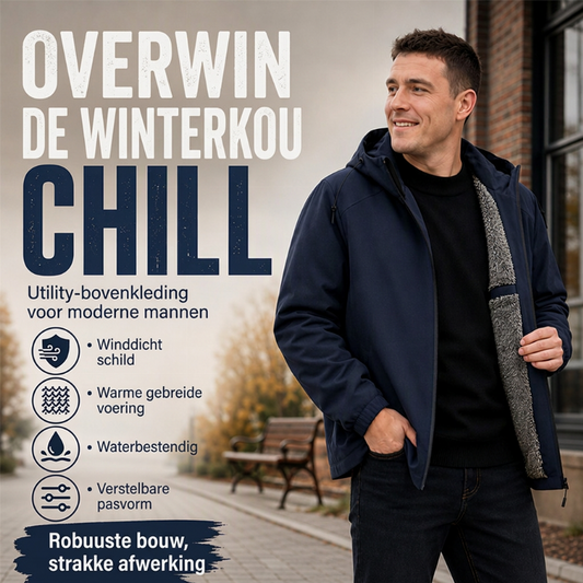 🔥Gratis verzending✈️Winddichte herenjas met capuchon en gevoerd met pluche