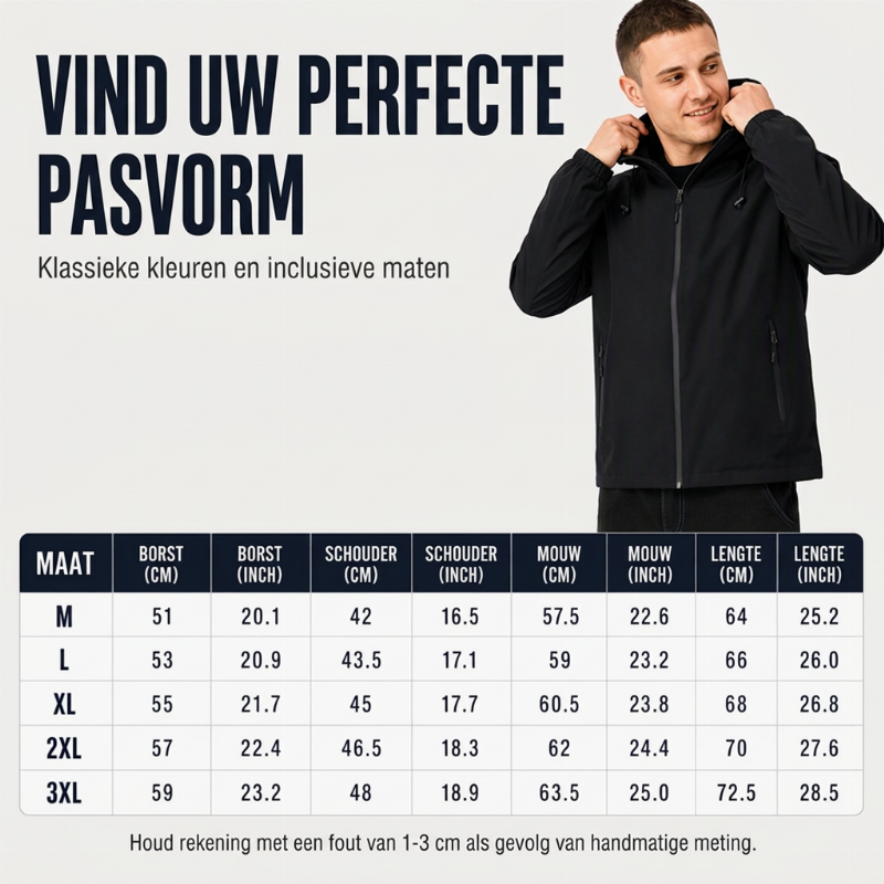 🔥Gratis verzending✈️Winddichte herenjas met capuchon en gevoerd met pluche