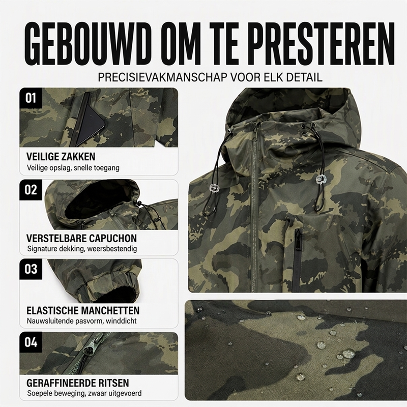🔥Gratis verzending✈️Stijlvolle camouflage jas met capuchon voor dames