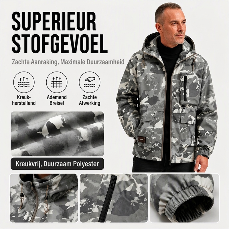 🔥Gratis verzending✈️Stijlvolle camouflage jas met capuchon voor dames