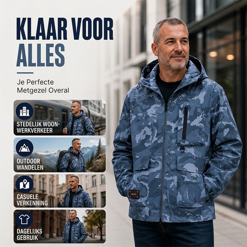 🔥Gratis verzending✈️Stijlvolle camouflage jas met capuchon voor dames