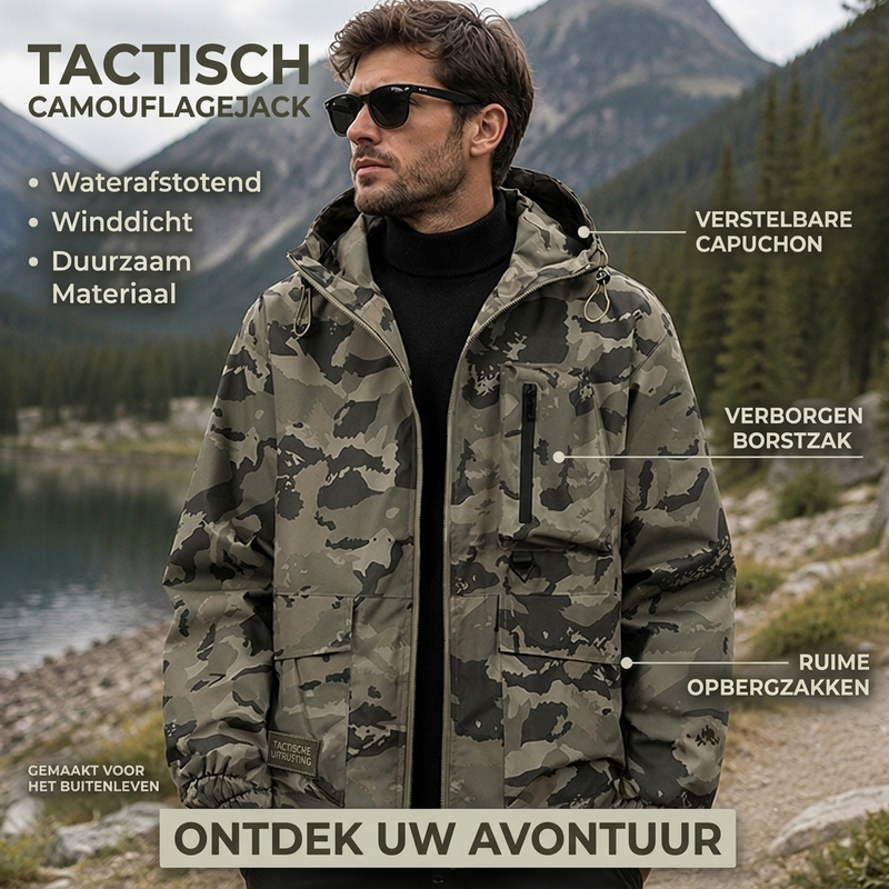 🔥Gratis verzending✈️Stijlvolle camouflage jas met capuchon voor dames