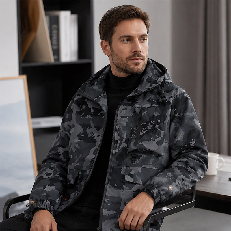 🔥Gratis verzending✈️Stijlvolle camouflage jas met capuchon voor dames
