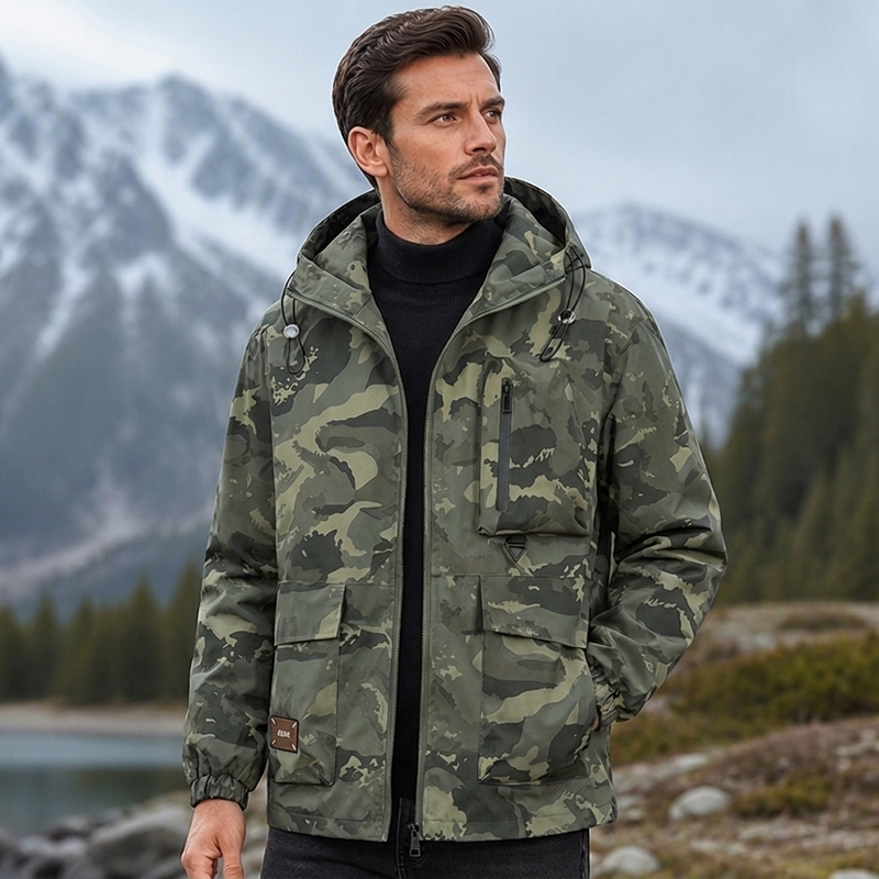 🔥Gratis verzending✈️Stijlvolle camouflage jas met capuchon voor dames