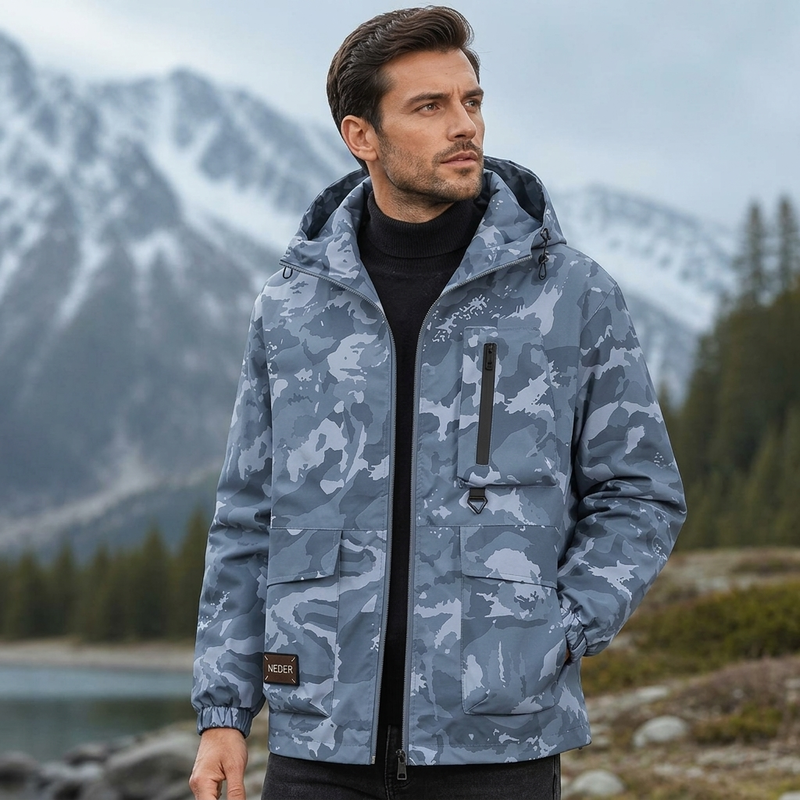 🔥Gratis verzending✈️Stijlvolle camouflage jas met capuchon voor dames