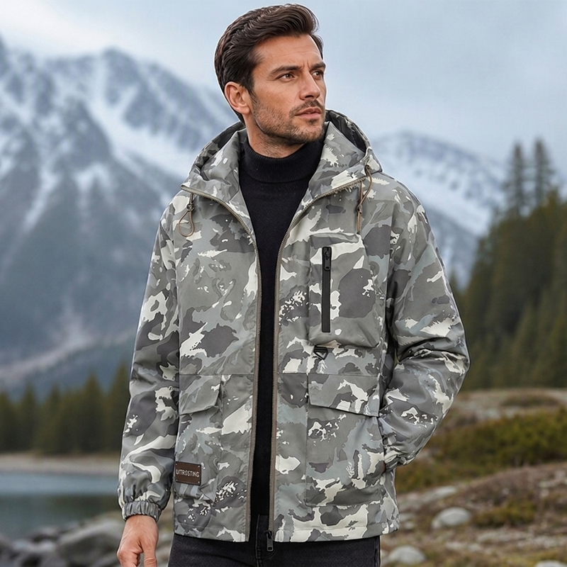 🔥Gratis verzending✈️Stijlvolle camouflage jas met capuchon voor dames