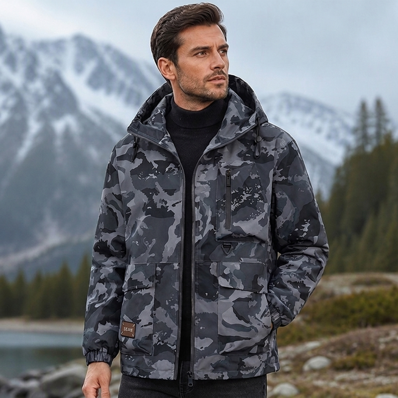 🔥Gratis verzending✈️Stijlvolle camouflage jas met capuchon voor dames