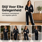 Sportief tweedelig gestreept dames setje