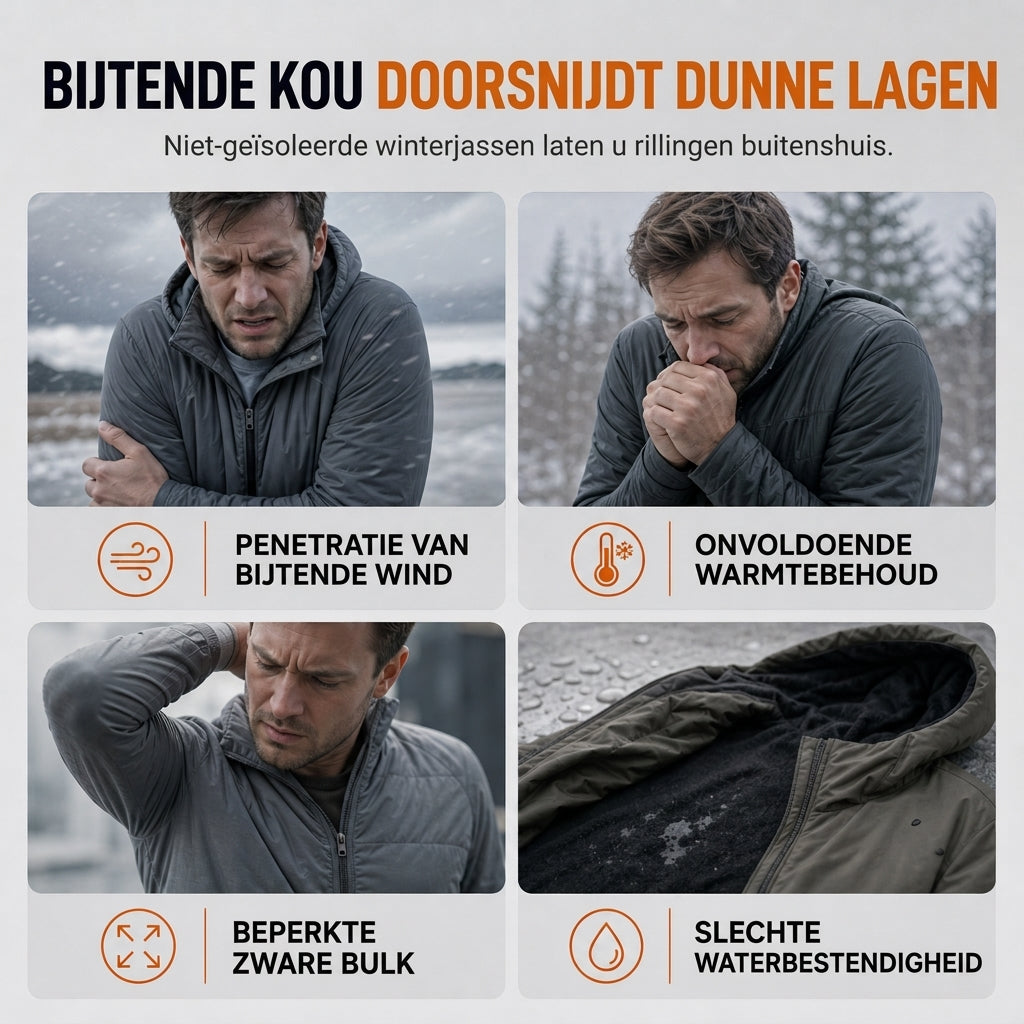 🔥Gratis verzending✈️Heren winterjas met fleece voering en afneembare capuchon