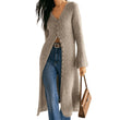 🔥Gratis verzending✈️Dames Gebreide Lange Cardigan met Open Voorkant – Comfortabel Lang Vest voor een Elegante Laagjeslook