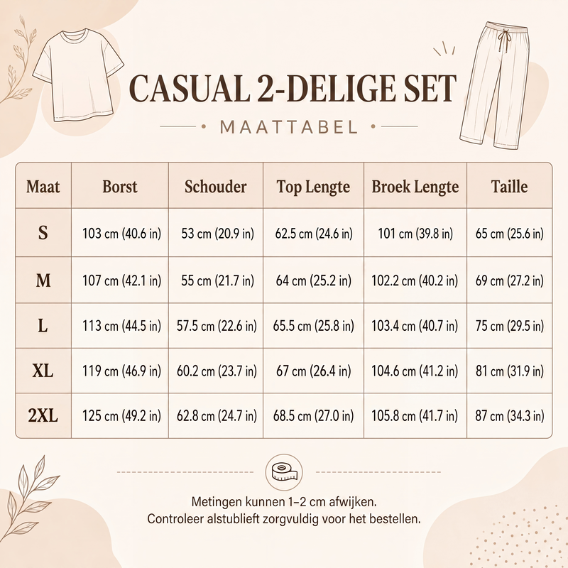 ✨ Nieuwe Collectie 💎 Dames 2-Delige Set met Top & Wijde Pijp Broek – Comfortabele Casual Outfit met Elegante Look