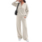 ✨ Nieuwe Collectie 💎 Dames 2-Delige Set met Top & Wijde Pijp Broek – Comfortabele Casual Outfit met Elegante Look