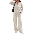 ✨ Nieuwe Collectie 💎 Dames 2-Delige Set met Top & Wijde Pijp Broek – Comfortabele Casual Outfit met Elegante Look
