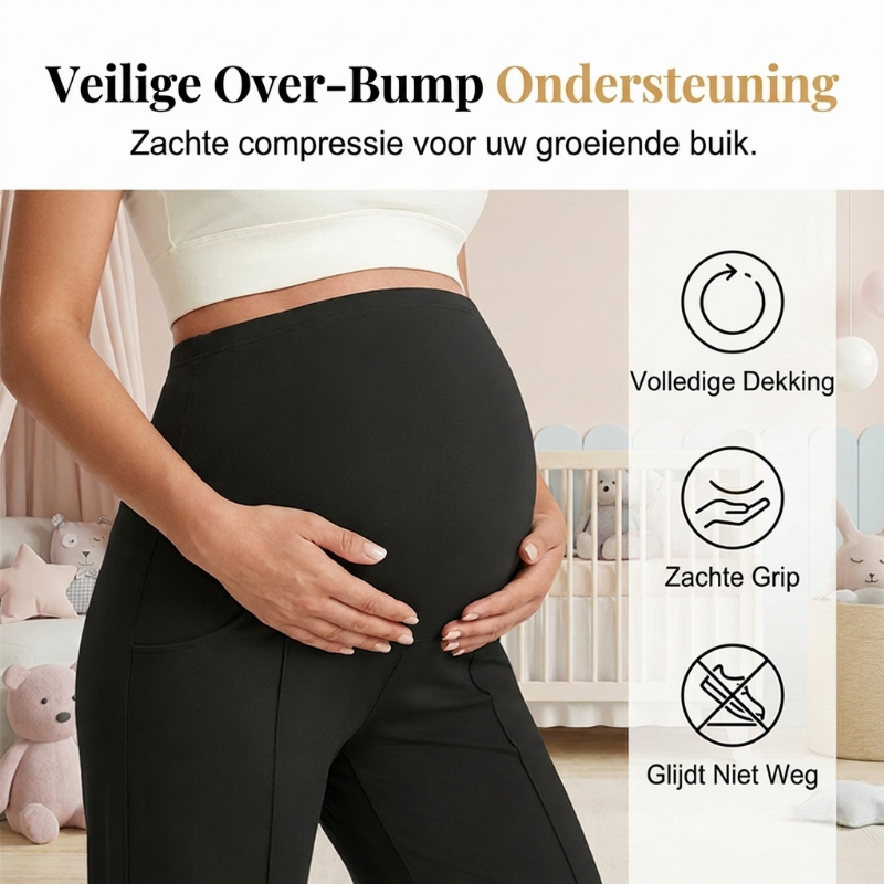 🤰 Comfort Deal ✨ Zwangerschaps Lounge Broek met Hoge Taille – Zachte Comfortabele Damesbroek voor Ontspannen Dagen