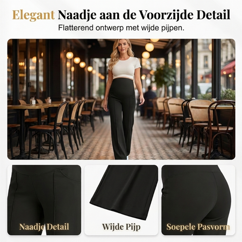 🤰 Comfort Deal ✨ Zwangerschaps Lounge Broek met Hoge Taille – Zachte Comfortabele Damesbroek voor Ontspannen Dagen