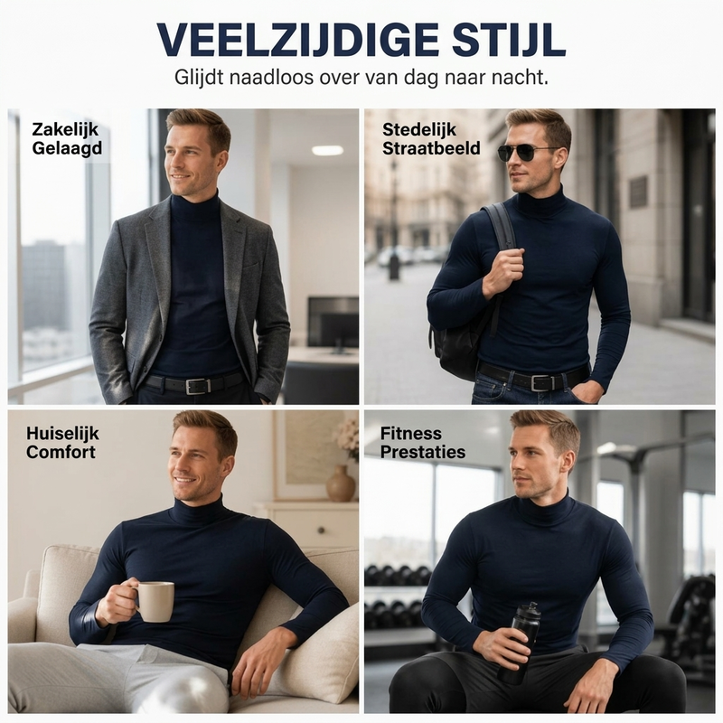 📊 Meer dan 200.000 verkochte exemplaren – Bedankt met 50% korting! Slim-fit coltrui voor heren