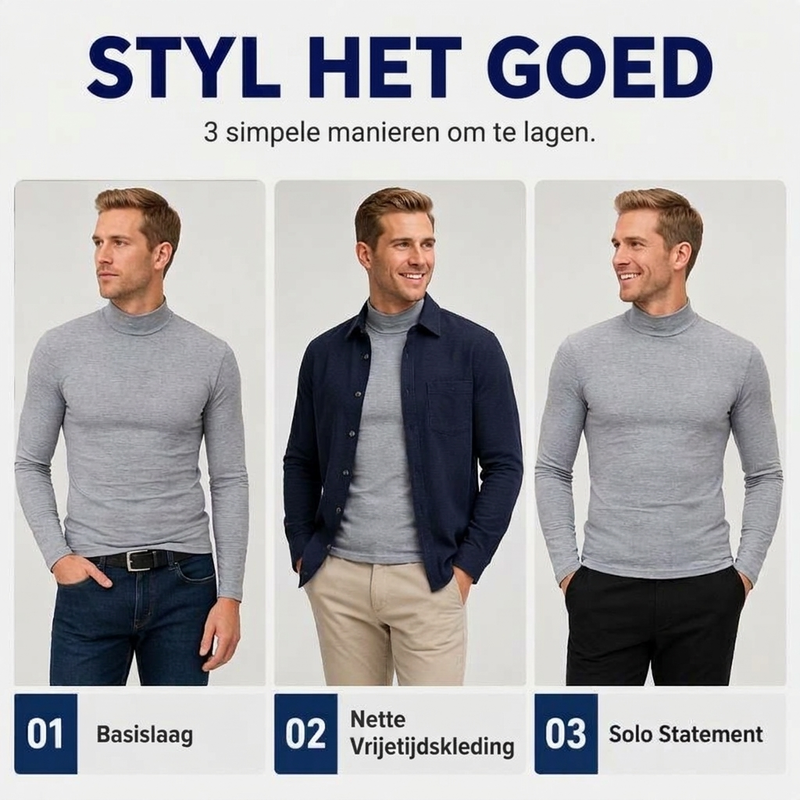 📊 Meer dan 200.000 verkochte exemplaren – Bedankt met 50% korting! Slim-fit coltrui voor heren