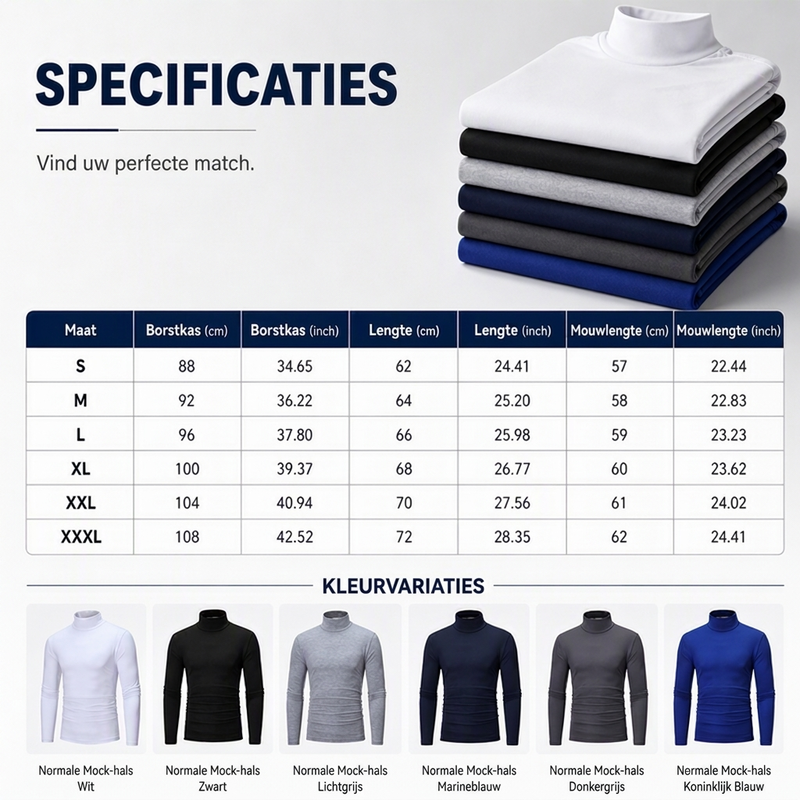 📊 Meer dan 200.000 verkochte exemplaren – Bedankt met 50% korting! Slim-fit coltrui voor heren