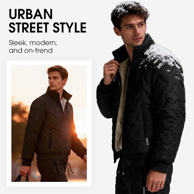 🔥Gratis verzending✈️Stijlvolle Warme Heren 2-Delige Set – Jas & Broek Set voor Comfortabele Casual Winterlooks