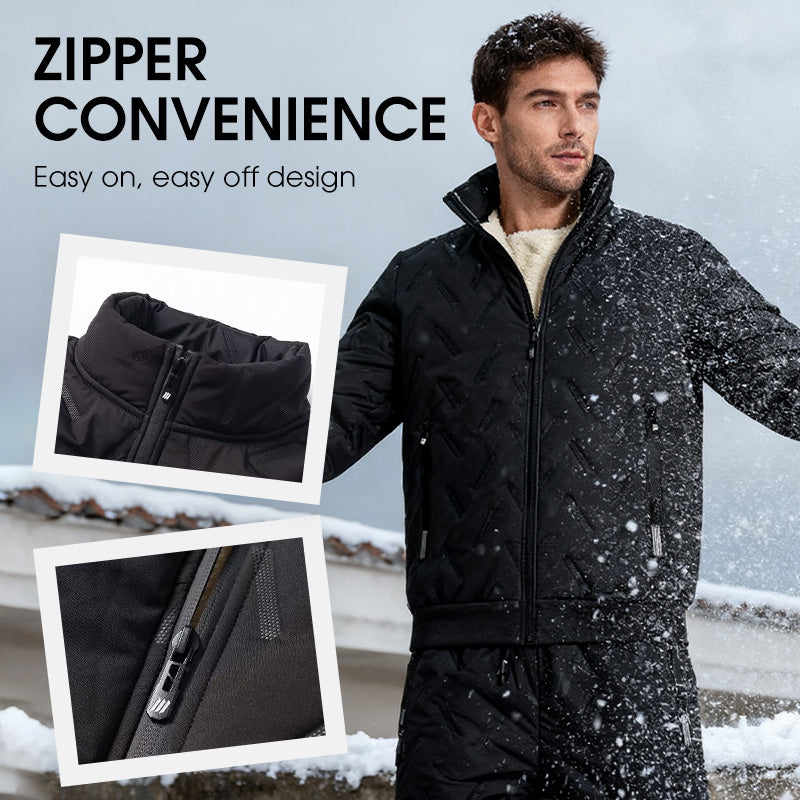 🔥Gratis verzending✈️Stijlvolle Warme Heren 2-Delige Set – Jas & Broek Set voor Comfortabele Casual Winterlooks