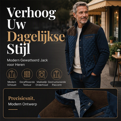 🔥Gratis verzending✈️Casual gewatteerd warm jack met staande kraag voor heren