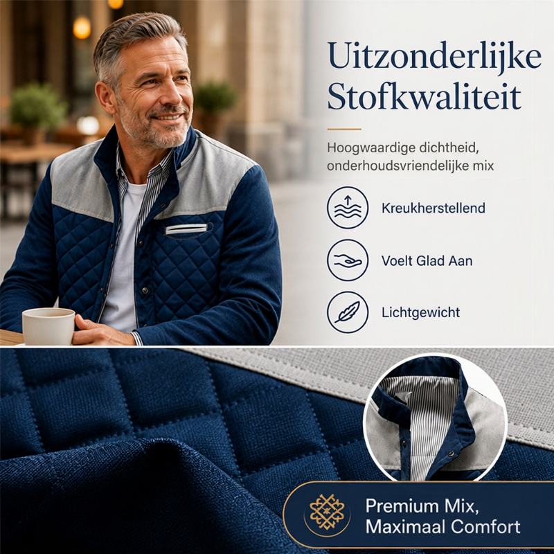🔥Gratis verzending✈️Casual gewatteerd warm jack met staande kraag voor heren