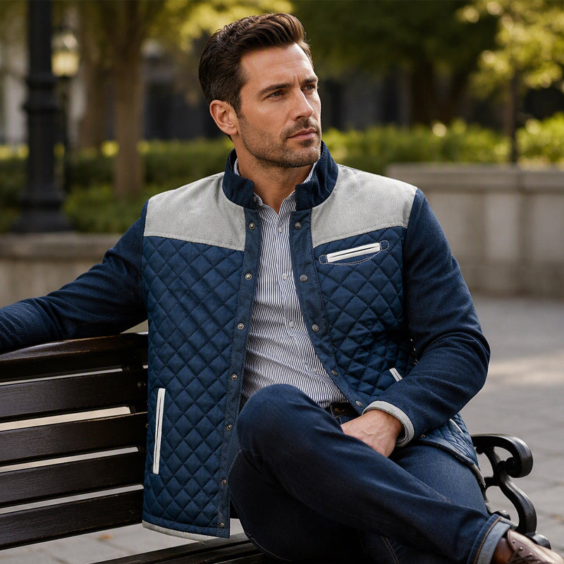🔥Gratis verzending✈️Casual gewatteerd warm jack met staande kraag voor heren