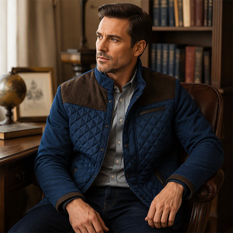 🔥Gratis verzending✈️Casual gewatteerd warm jack met staande kraag voor heren
