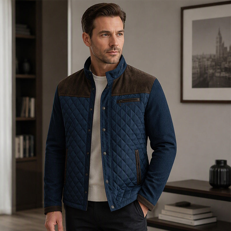 🔥Gratis verzending✈️Casual gewatteerd warm jack met staande kraag voor heren