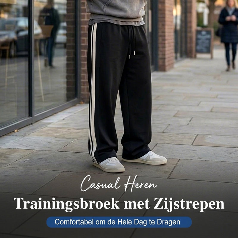 Sportieve, ruimvallende trainingsbroek voor heren