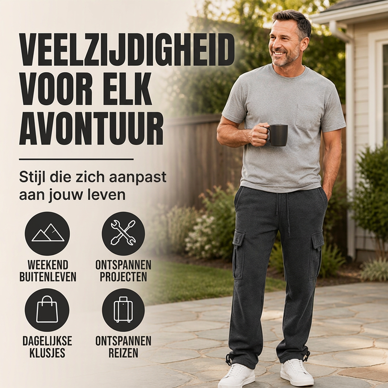 🔥50% OFF👖Cargobroek met trekkoord voor heren, casual model