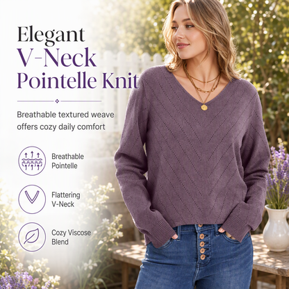 🌸Tot 50% korting🔥Damestrui met V-hals en lange mouwen: comfortabele gebreide kleding voor de herfst en winter