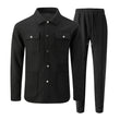 🔥Gratis verzending✈️ Heren Casual Wafelgebreide Set met Jack & Broek – Comfortabele 2-Delige Outfit voor Elke Dag