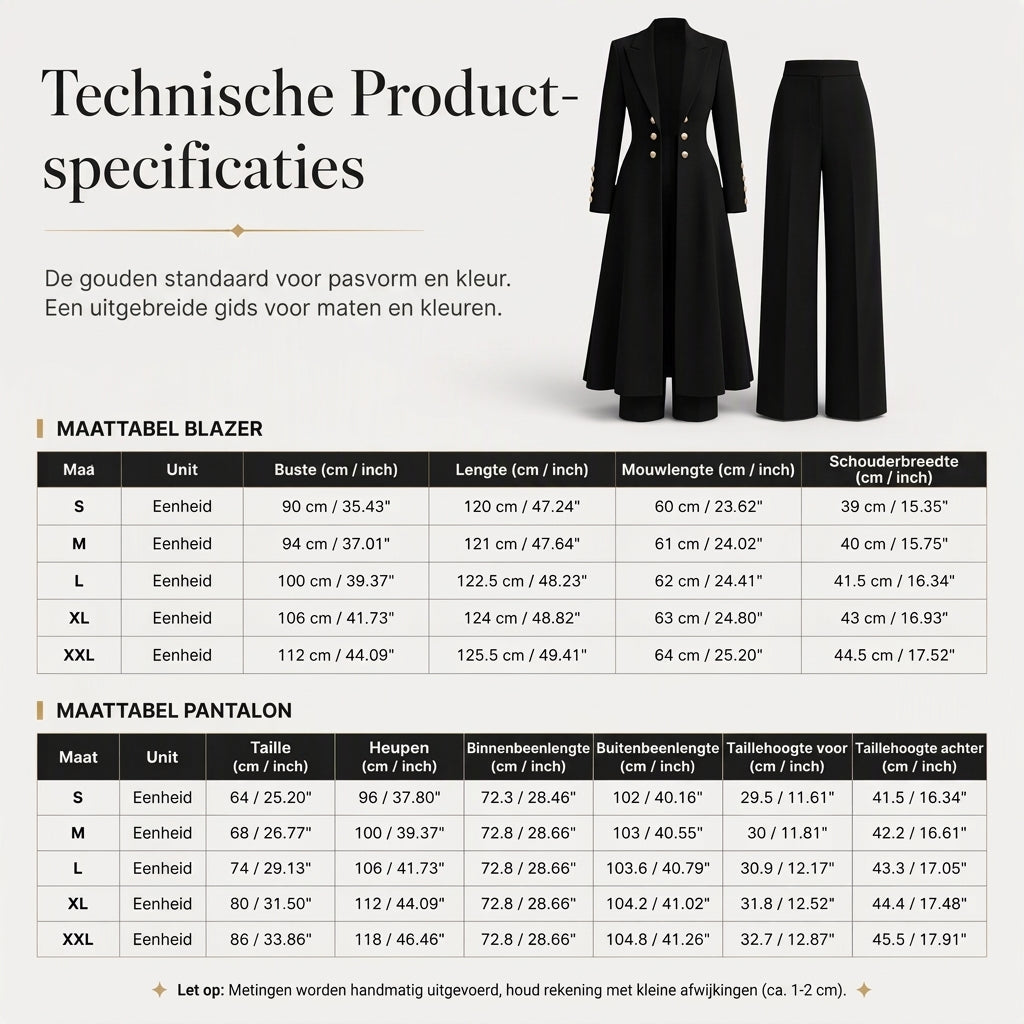 🔥Gratis verzending✈️Elegante Dames 2-Delige Outfitset met Retro Lange Mouwen Jas & Eenvoudige Broek – Chique Casual Look