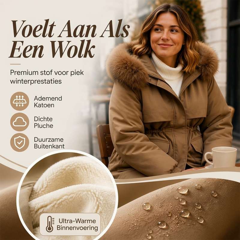 🔥Gratis verzending✈️Dames Parka Jas met Pluche Voering – Halflange Warme Winterjas voor Comfort & Stijl