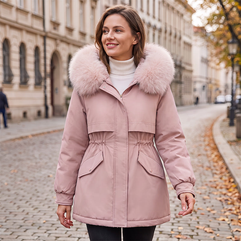🔥Gratis verzending✈️Dames Parka Jas met Pluche Voering – Halflange Warme Winterjas voor Comfort & Stijl