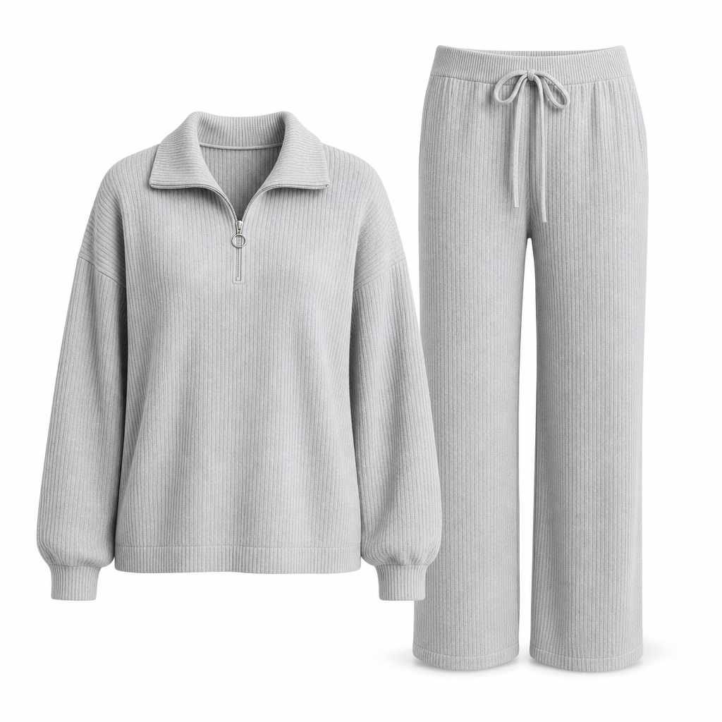 🔥Gratis verzending✈️Dames Gebreide Pullover & Wijde Broek 2-Delige Set