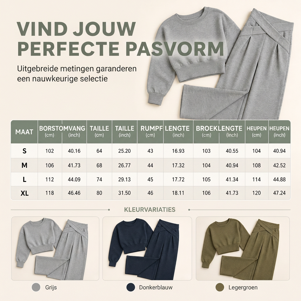 🔥Gratis verzending✈️Casual Sportieve Herfst/Winter Lange Mouw T-shirt en Losse Kruis Taille Wijde Been Broek Twee Delige Set