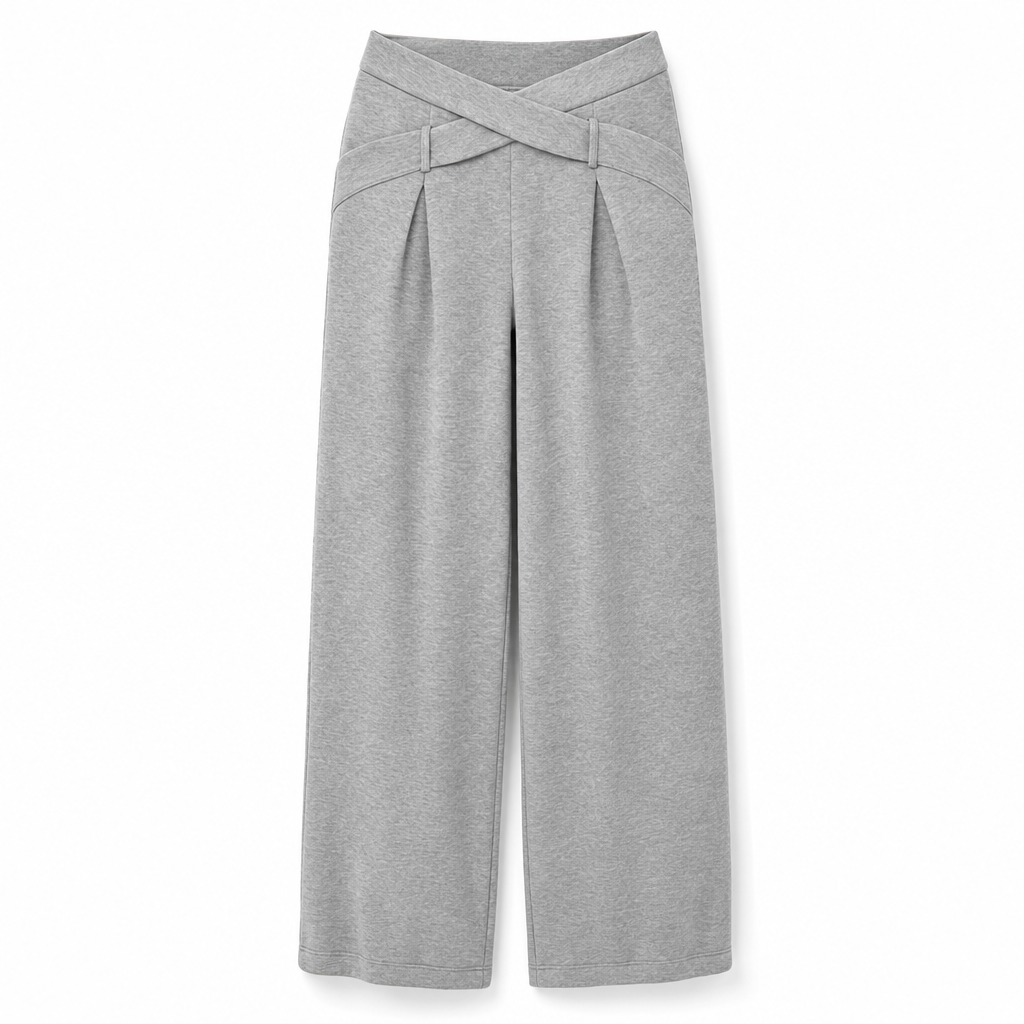 🔥Gratis verzending✈️Casual Sportieve Herfst/Winter Lange Mouw T-shirt en Losse Kruis Taille Wijde Been Broek Twee Delige Set