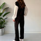 Trendy dames set met luipaardprint aan de zijkant, 2-delig
