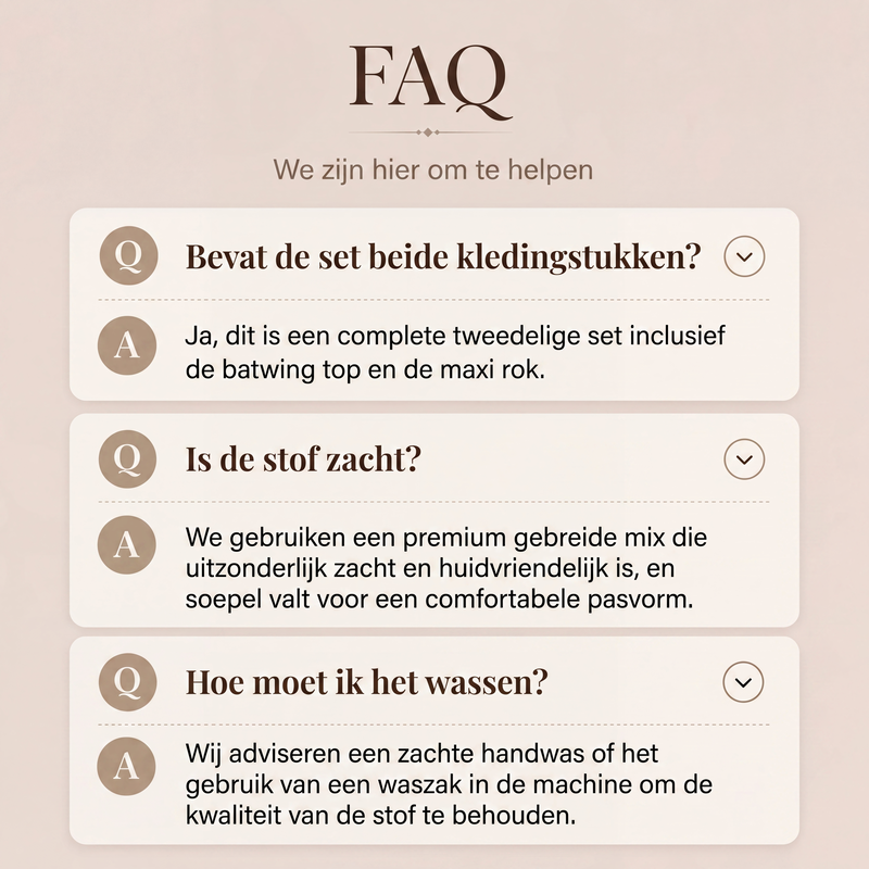 🔥Gratis verzending✈️Dames Set met Vleermuismouwen Top & Lange Maxi Rok 🧶 Elegante 2-delige Outfit voor Alledaags en Feest