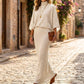 🔥Gratis verzending✈️Dames Set met Vleermuismouwen Top & Lange Maxi Rok 🧶 Elegante 2-delige Outfit voor Alledaags en Feest