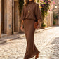 🔥Gratis verzending✈️Dames Set met Vleermuismouwen Top & Lange Maxi Rok 🧶 Elegante 2-delige Outfit voor Alledaags en Feest