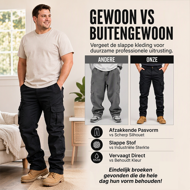 🔥Gratis verzending✈️Heren Outdoor Cargobroek met Meerdere Zakken – Comfortabel, Duurzaam & Ideaal voor Avontuur